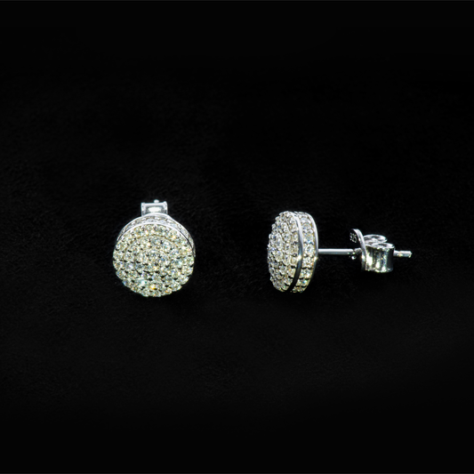 925 Silver Moissanite White Gold & Rose Gold Earring Piercing (EPAA)
