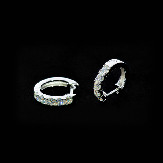 925 Sterling Silver VVS Moissanite Ear Ring (ERAA)
